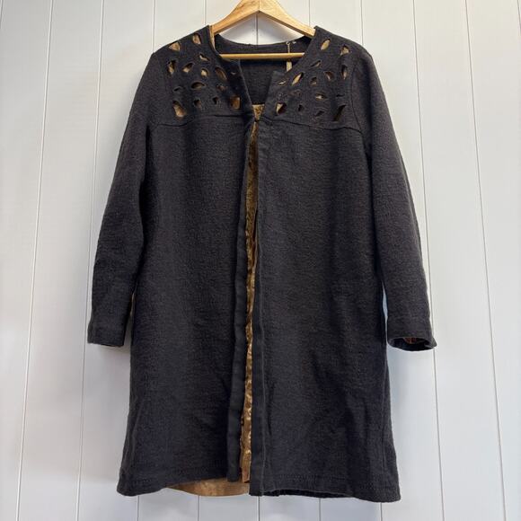 Soft Surroundings Womens Wool Lined Earthy Whimsigoth Boho Cloak Jacket Size L - Picture 1 of 12